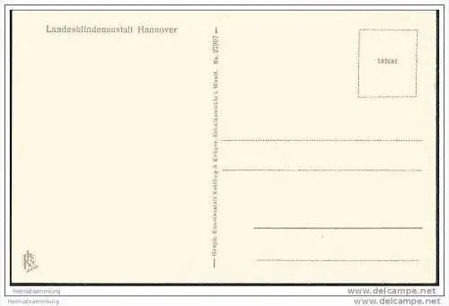 Hannover - Landesblindenanstalt - Versand der Blindenwaren - LKW - Ich fahr Stadtgas - AK 30er Jahre