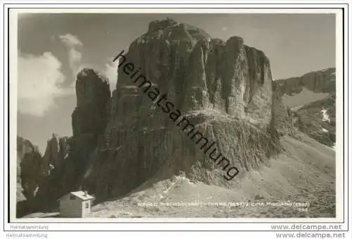 Rifugio Pisciadu - Torre e Cima Pisciadu - Foto-AK 1928