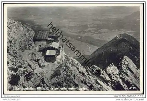 Reichenhallerhütte - Blick vom Hochstaufen-Gipfel - Foto-AK