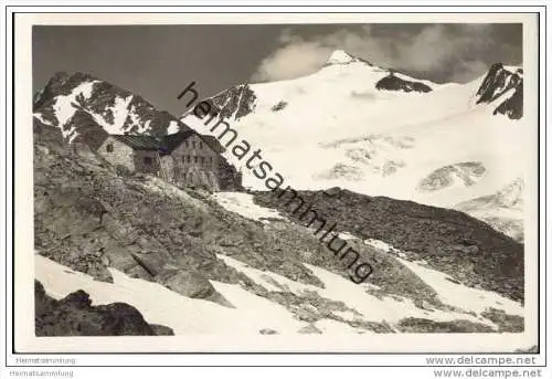 Hildesheimerhütte gegen Pfaffenschneid - Foto-AK 1929