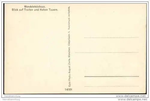 Wendelsteinhaus - Blick auf Traiten und Hohen Tauern - Foto-AK 30er Jahre