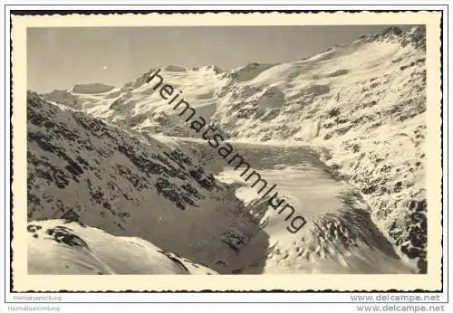 Karlsruher Hütte mit Gurgler-Gletscher - Foto-AK 40er Jahre