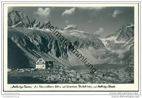 Mallnitzer Tauern - A. v. Schmidhaus  mit Dösener See - Säuleck mit Mallnitzer Scharte - Foto-AK