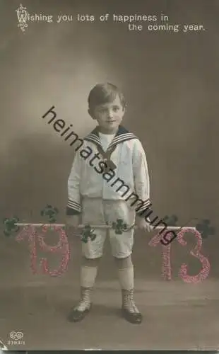 Junge - Neujahrsgrüsse - Published by E. A. Schwertfeger & Co. London EAS