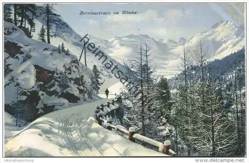 Berninastrasse im Winter - Verlag Engadin Press Co. Samaden