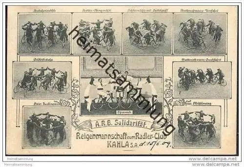 Kahla - A.R.B. Solidarität - Reigenmannschaft vom Radler-Club - Arbeiter-Radfahrerbund Solidarität - Velo - bicycle