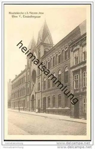 Wien V. - Einsiedlergasse - Klosterkirche z. h. Herzen Jesu ca. 1910