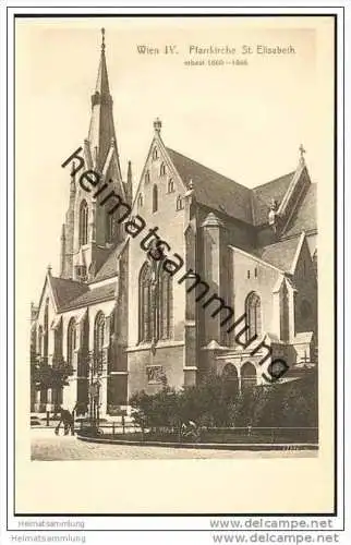 Wien IV. - Pfarrkirche St. Elisabeth ca. 1910 - Verlag Vindobona Nr. 143 VI/2 1912 (G19806) *