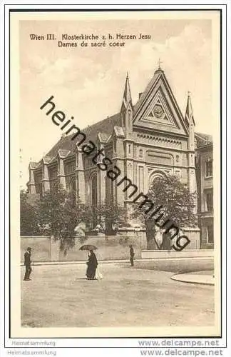 Wien III. - Klosterkirche z. h. Herzen Jesu Dames du sacré coeur ca. 1910