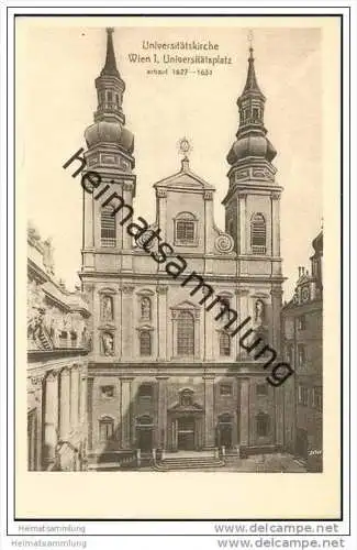 Wien I. - Universitätsplatz - Universitätskirche ca. 1910