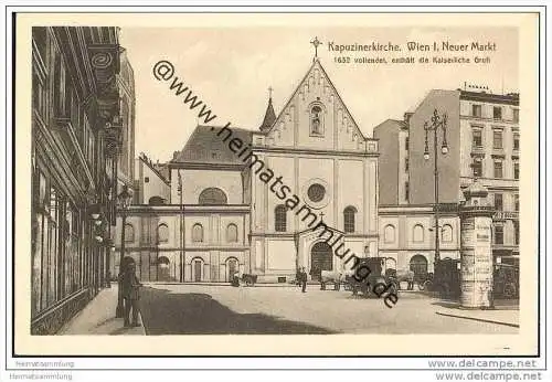 Wien I. - Neuer Markt - Kapuzinerkirche ca. 1910