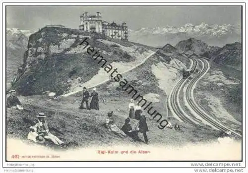 Rigi-Kulm - und die Alpen - Eisenbahn