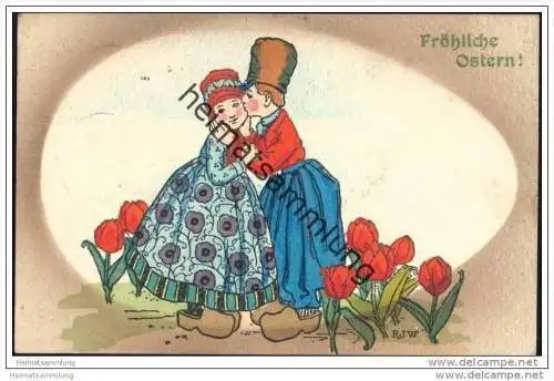 Fröhliche Ostern - Künstlerkarte RJW