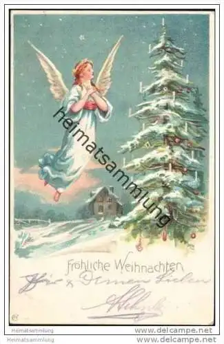 Fröhliche Weihnachten - Engel - Weihnachtsbaum