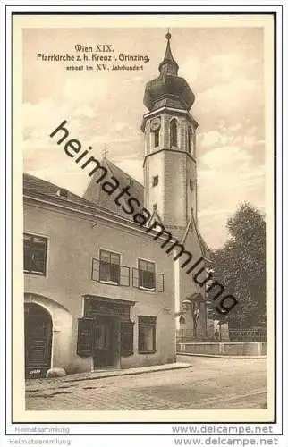 Wien XIX. - Grinzing - Pfarrkirche z. h. Kreuz ca. 1910