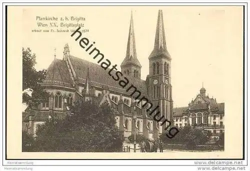 Wien XX. - Brigittaplatz - Pfarrkirche z. h. Brigitta ca. 1910