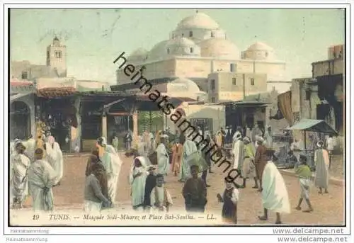 Tunis - Mosquée Sidi-Mharez et Place Bab-Souika