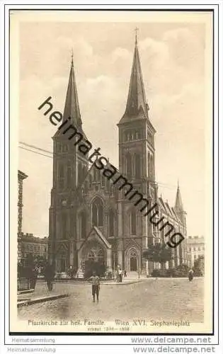 Wien XVI. - Stephanieplatz - Pfarrkirche zur heil. Familie  ca. 1910