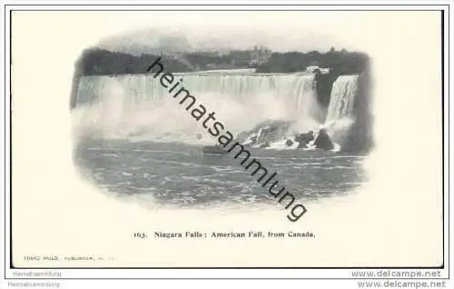 Niagara Falls - American Fall from Canada - Franz Huld N.Y.