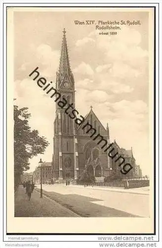 Wien XIV. - Rudolfsheim - Pfarrkirche St. Rudolf ca. 1910