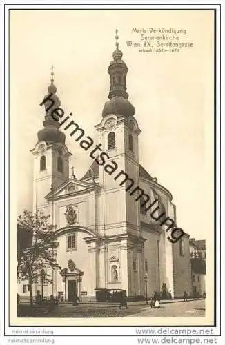 Wien IX. Serviettengasse - Serviettenkirche - Maria Verkündigung ca. 1910