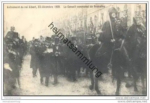 Avênement du roi Albert 23 décembre 1909 - Le Conseil communal de Bruxelles