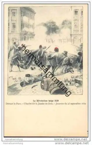 La Révolution belge 1830 - Künstlerkarte Louis Hell