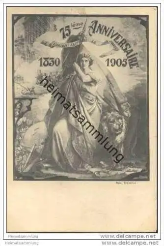 75ieme anniversaire - 1830 - 1905 - Künstlerkarte - P. Van de Venne