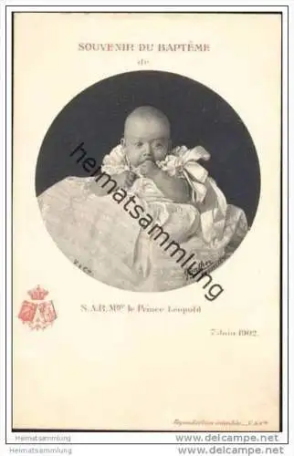 Belges -  Souvenir du Baptême de S.A.R - Mgr. le Prince Léopold 1902