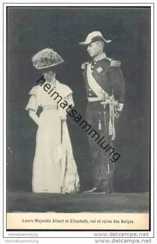 Leurs Majestés Albert et Elisabeth - roi et reine des Belges