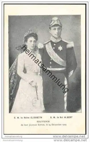 S. M. la Reine Elisabeth - et S. M. le Roi Albert - 1909