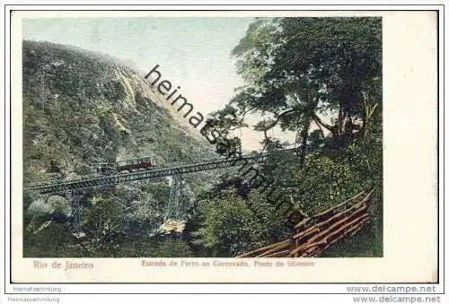 Rio de Janeiro - Estrada de Ferro ao Corcovado - Ponte do Silvestre - Eisenbahn