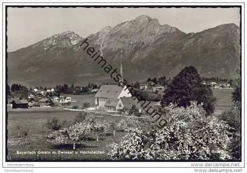 Bayerisch Gmain mit Zwiesel und Hochstaufen - Foto-AK