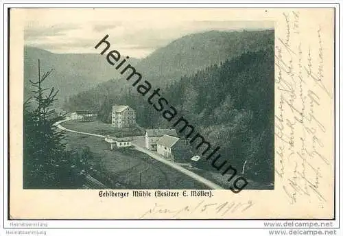 Gehlberger Mühle - Besitzer E. Möller - Bahnpost