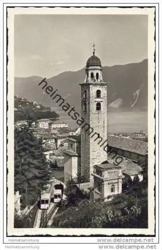 Lugano - Cattedrale S. Lorenzo - Funiculare - Foto-AK 30er Jahre