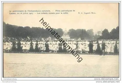 75e Anniversaire de l'Indépendance nationale - Fétes patriotiques de Laeken du 16 juillet 1905