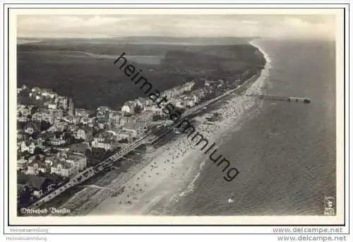 Bansin auf Usedom - Luftaufnahme - Foto-AK 30er Jahre