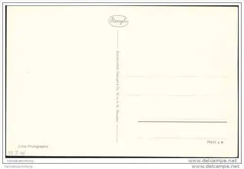 Warnemünde - Strandpromenade mit Leuchtturm - Foto-AK 40er Jahre