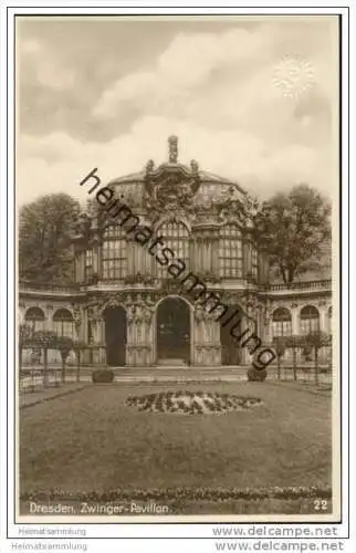 Dresden - Zwinger-Pavillon - Foto-AK