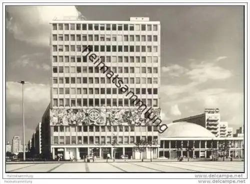 Berlin - Alexanderplatz - Haus des Lehrers mit Kongresshalle - Foto-AK Grossformat