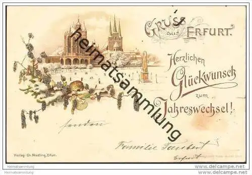 Erfurt - Dom - Neujahrskarte