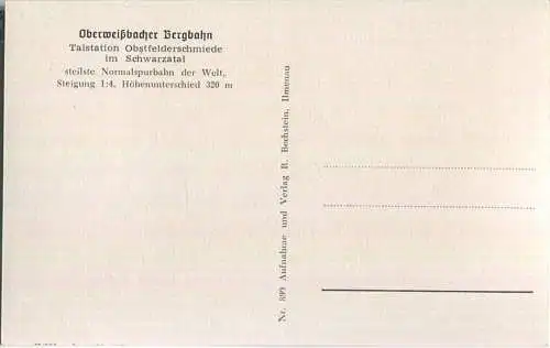 Oberweissbacher Bergbahn - Verlag R. Bechstein Illmenau