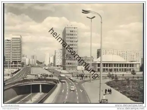 Berlin - Autotunnel am Alexanderplatz - Foto-AK Grossformat