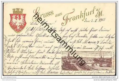 Frankfurt a. M. - Wappen - Prägedruck