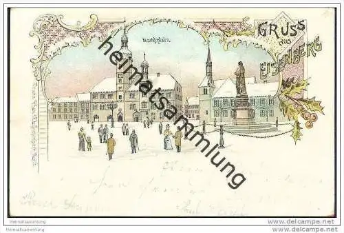 Eisenberg - Marktplatz im Winter