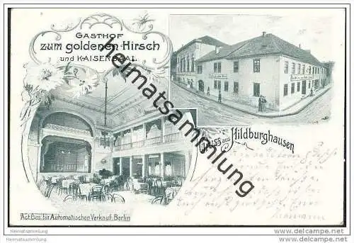 Hildburghausen - Gasthof zum goldenen Hirsch - Kaisersaal - signiert Frisch