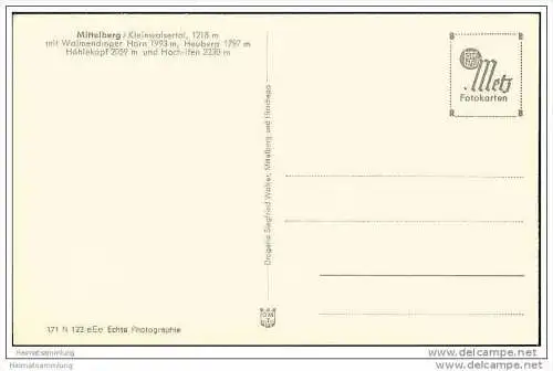 Kleinwalsertal - Mittelberg - Foto-AK