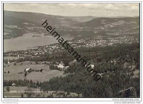 Lillehammer - med Faberg og Gausdal i bakgr. - Foto-AK Grossformat 30er Jahre
