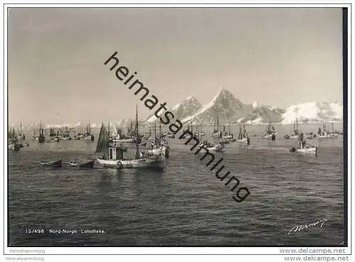 Nord-Norge - Lofotfiske - Boote - Foto-AK Grossformat