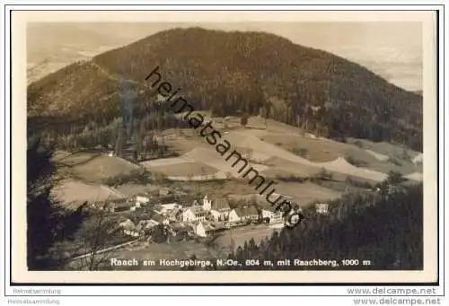 Raach am Hochgebirge mit Raachberg - Foto-AK